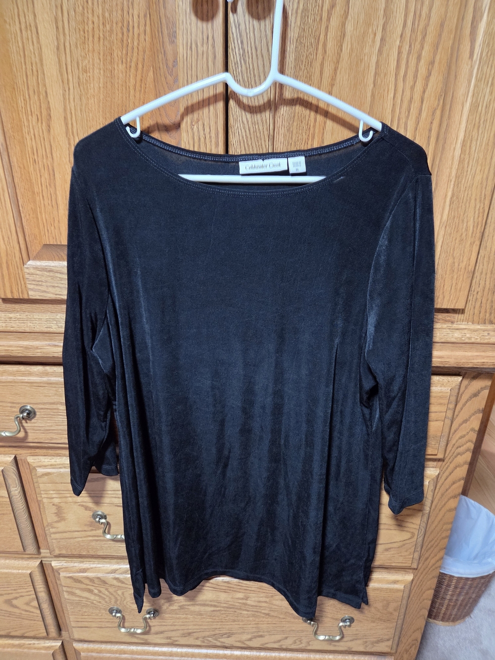 Coldwater Creek Black Scoop Neck Women’s Top